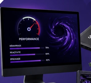 Écran de performance pour ordinateur lent